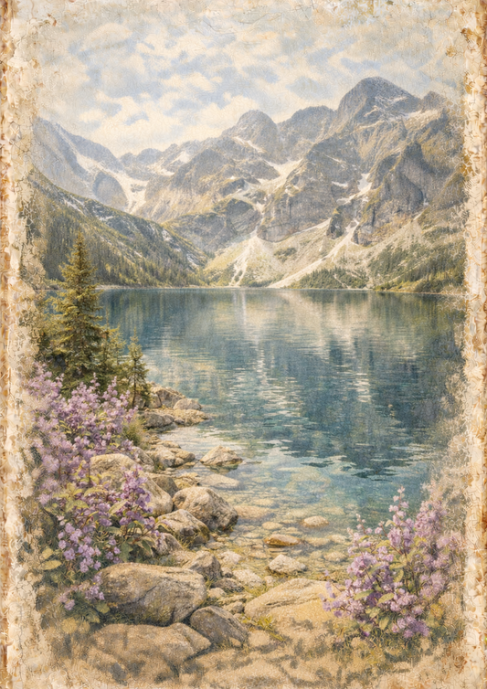 Rice Paper For Decoupage Mountain View Full Cat. No. 8926