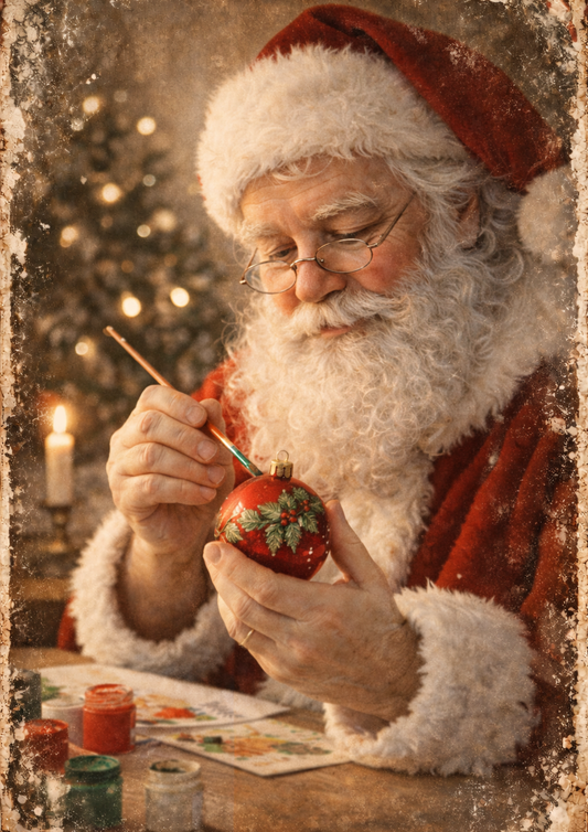 Rice Paper For Decoupage Santa Decorating Glass Bauble Full Cat. No. 8940