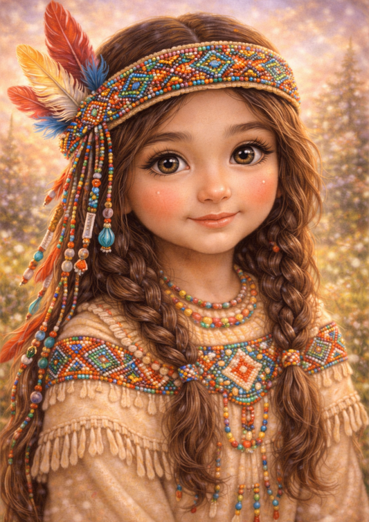 Rice Paper For Decoupage Indian Girl Full Cat. No. 8964