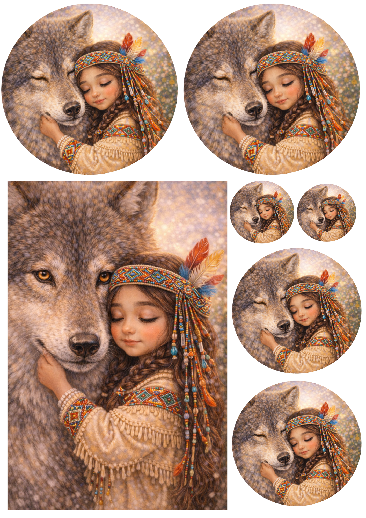 Rice Paper For Decoupage Indian Girl Collage Cat. No. 8969