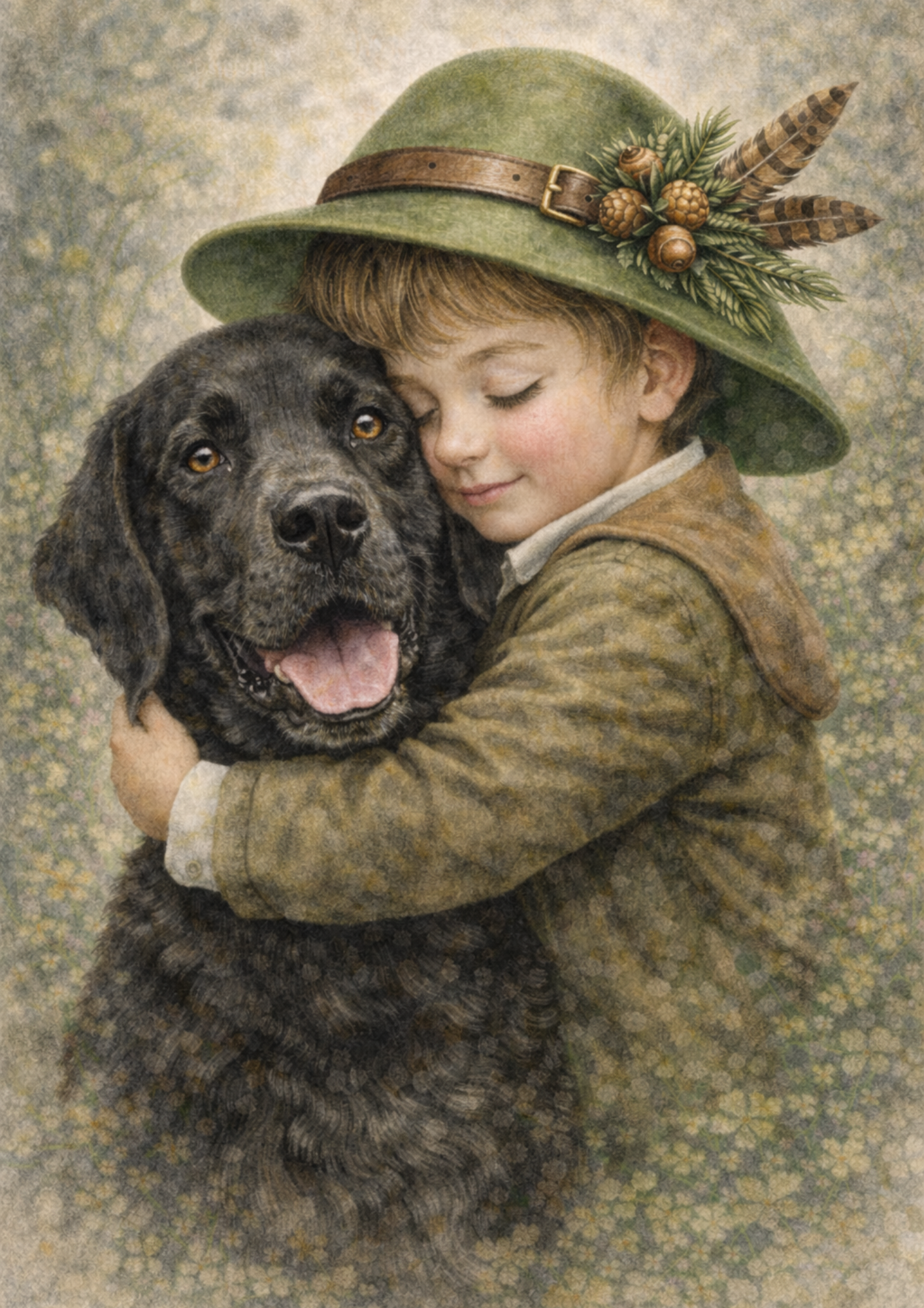 Rice Paper For Decoupage Labrador's Friend Full Cat. No. 8974