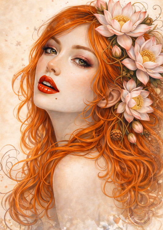 Rice Paper For Decoupage Beautiful Woman Full Cat. No. 8982