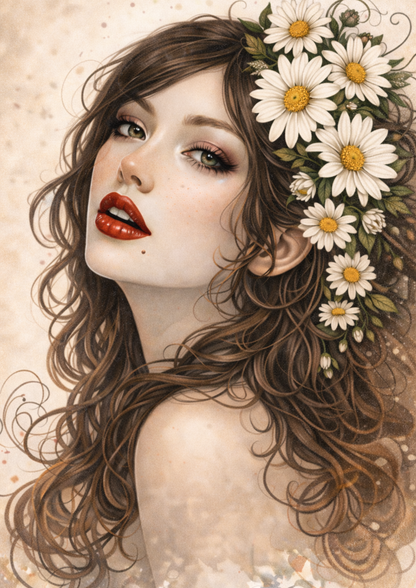 Rice Paper For Decoupage Beautiful Woman Full Cat. No. 8984