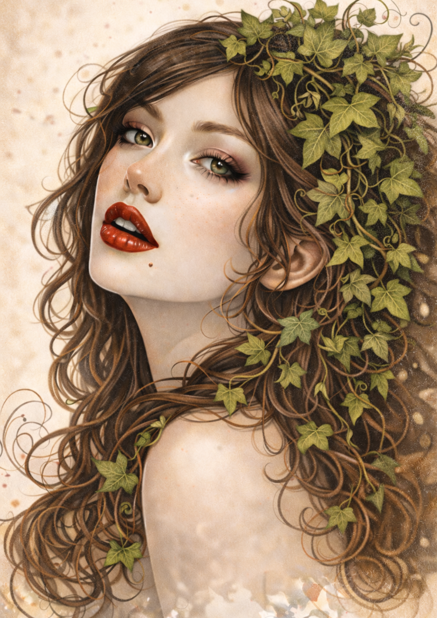 Rice Paper For Decoupage Beautiful Woman Full Cat. No. 8985