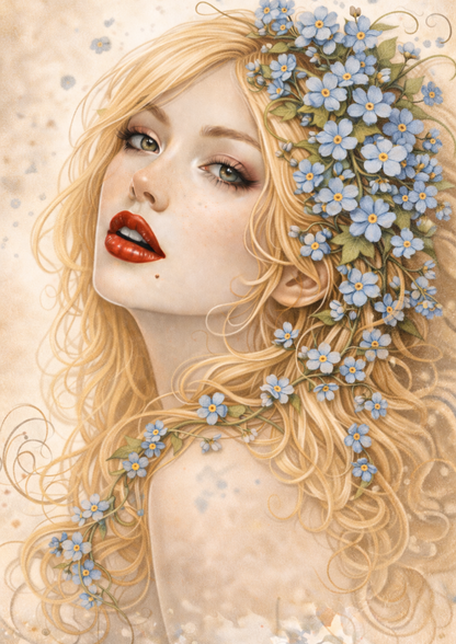 Rice Paper For Decoupage Beautiful Woman Full Cat. No. 8986