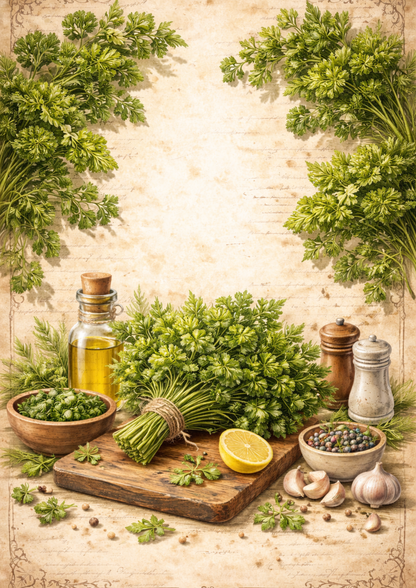Rice Paper For Decoupage Green Coriander  Background Full Cat. No. 9033