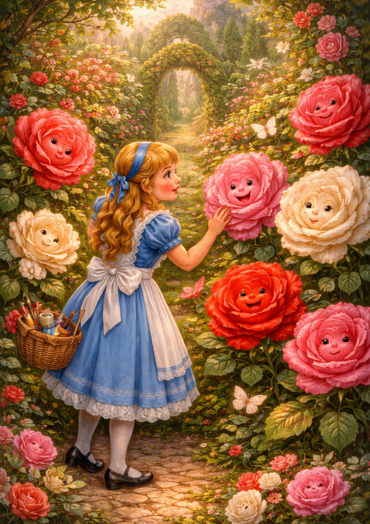 Rice Paper For Decoupage Alice in Magical Garden Full Cat. No.9070