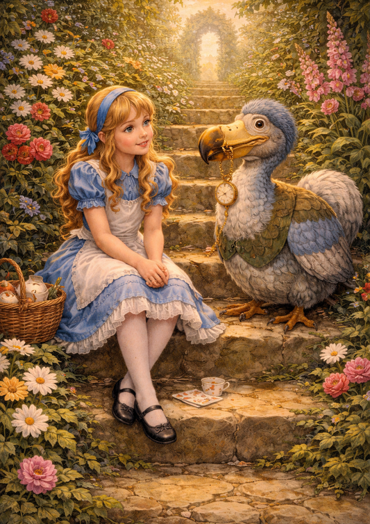 Rice Paper For Decoupage Alice and Dodo Full Cat. No.9072