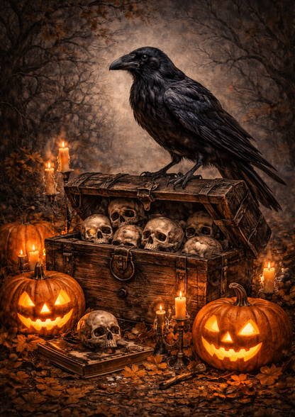 Rice Paper For Decoupage  Halloween Raven Full Cat. No.9113