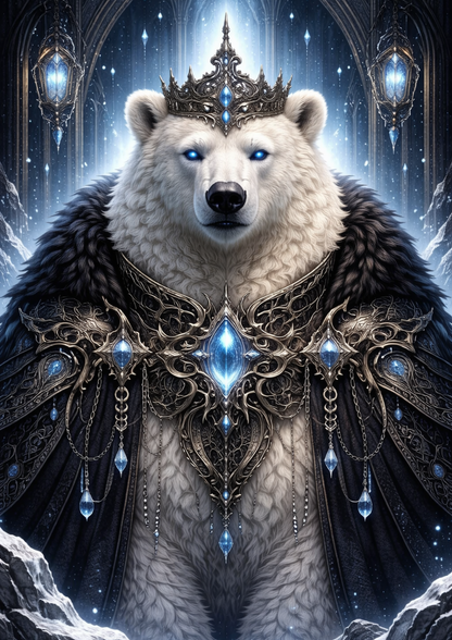 Rice Paper For Decoupage Gothic Polar Bear Full Cat. No.9141
