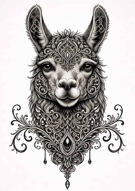 Rice Paper For Decoupage Gothic Lama Face Full  Cat. No.9152