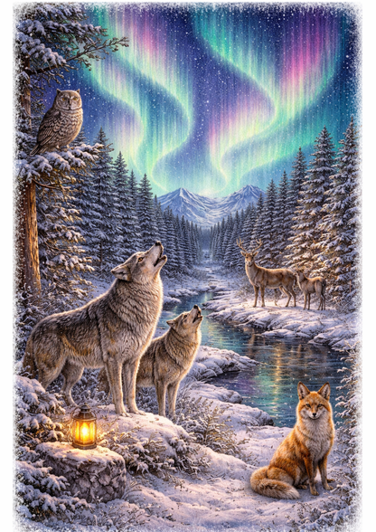 Rice Paper For Decoupage Winter Harmony & Northern Lights Full Cat. No.9174