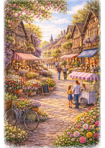 Rice Paper For Decoupage Old Spring Village Full Cat. No.9175