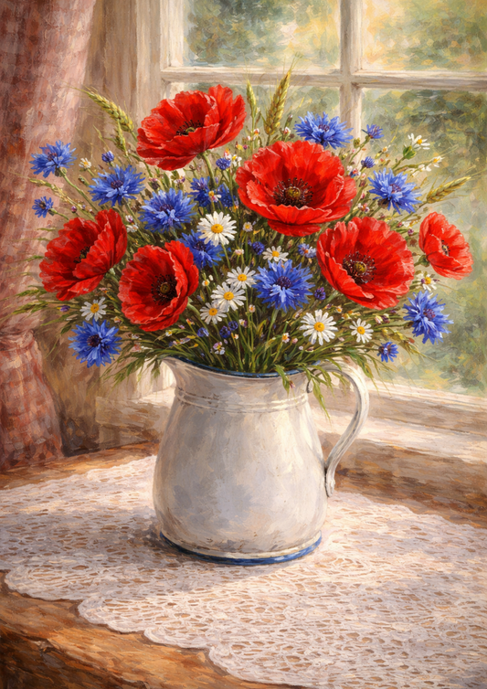 Rice Paper For Decoupage Bouquet of Meadow Flowers  Full Cat. No.9185