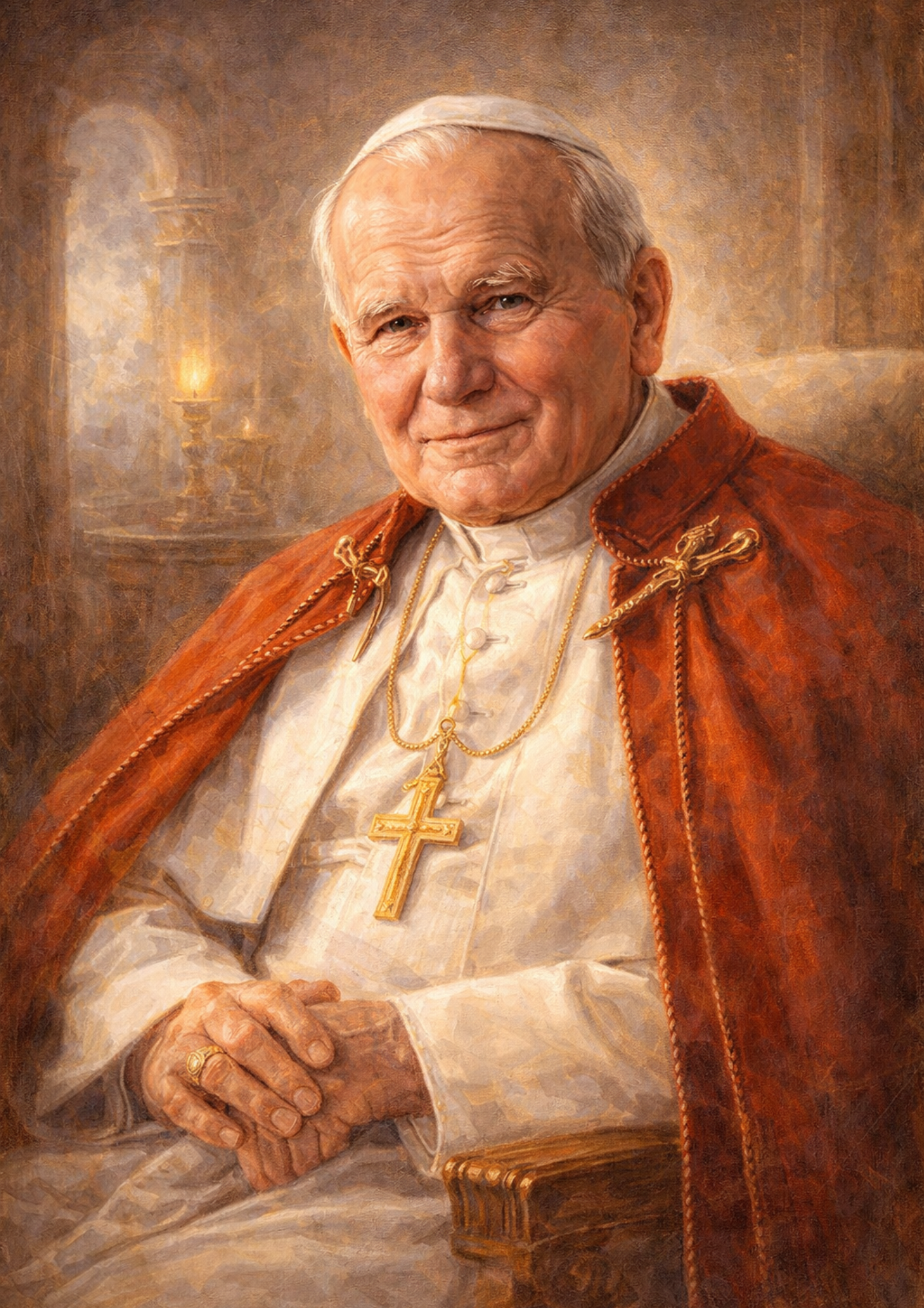 Rice Paper For Decoupage John Paul II Portrait Full Cat. No.9192