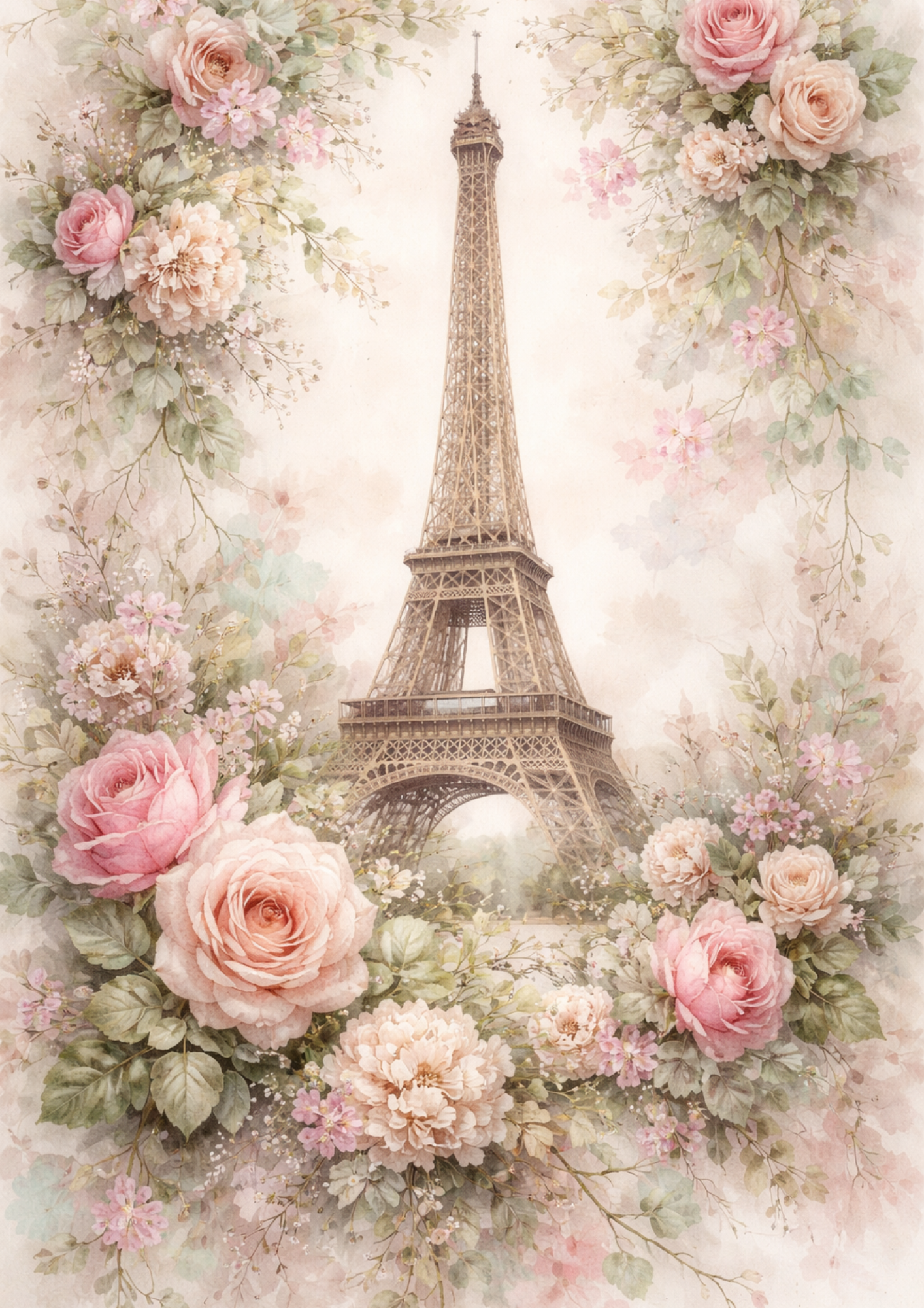 Rice Paper For Decoupage Eiffel Tower in Shabby Chic Style Full Cat. N ...