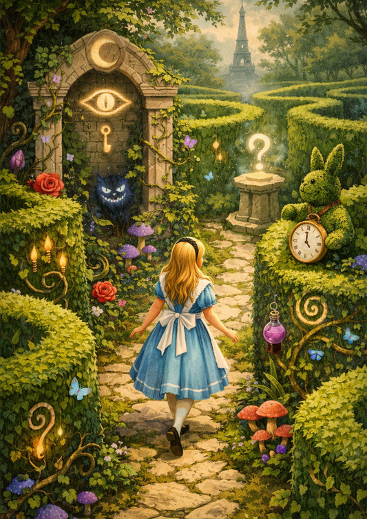 Rice Paper For Decoupage Alice in Labirynth Full Cat. No.9217