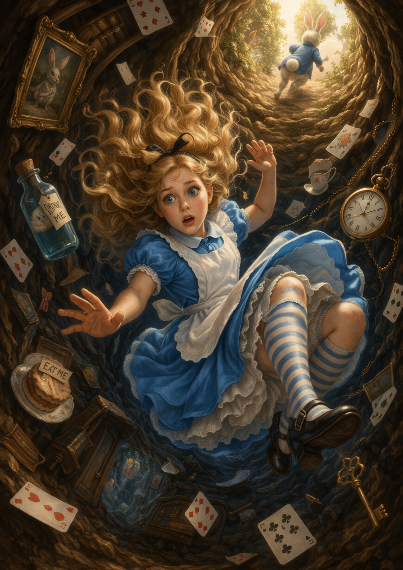 Rice Paper For Decoupage Alice in Black Hole Full Cat. No.9233