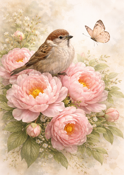 Reispapier für Decoupage, Blumenhintergrund, vollständig, Kat. Nr. 4809