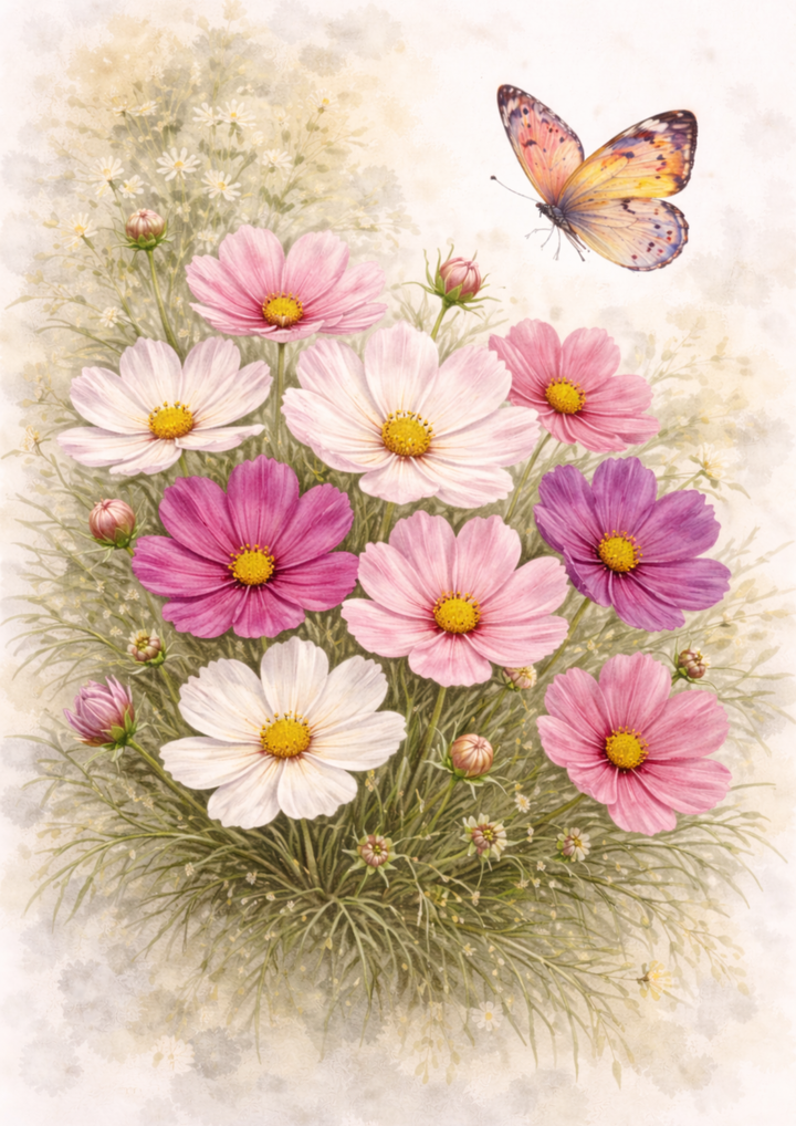 Reispapier für Decoupage, Blumenhintergrund, vollständig, Kat. Nr. 4809
