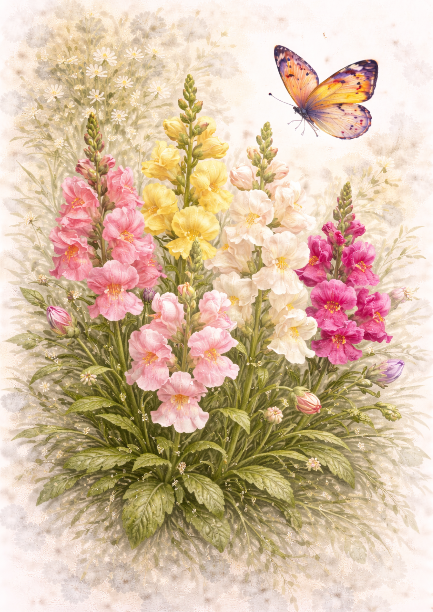 Reispapier für Decoupage, Blumenhintergrund, vollständig, Kat. Nr. 4809