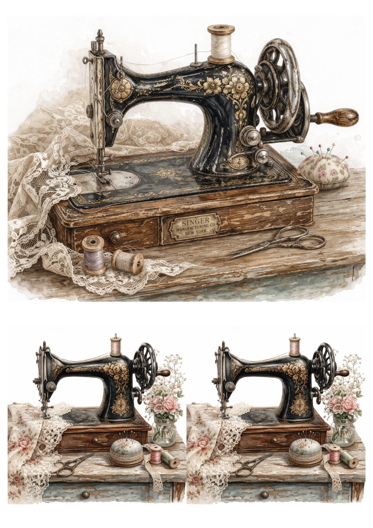 Reispapier für Decoupage, Blumenhintergrund, vollständig, Kat. Nr. 4809