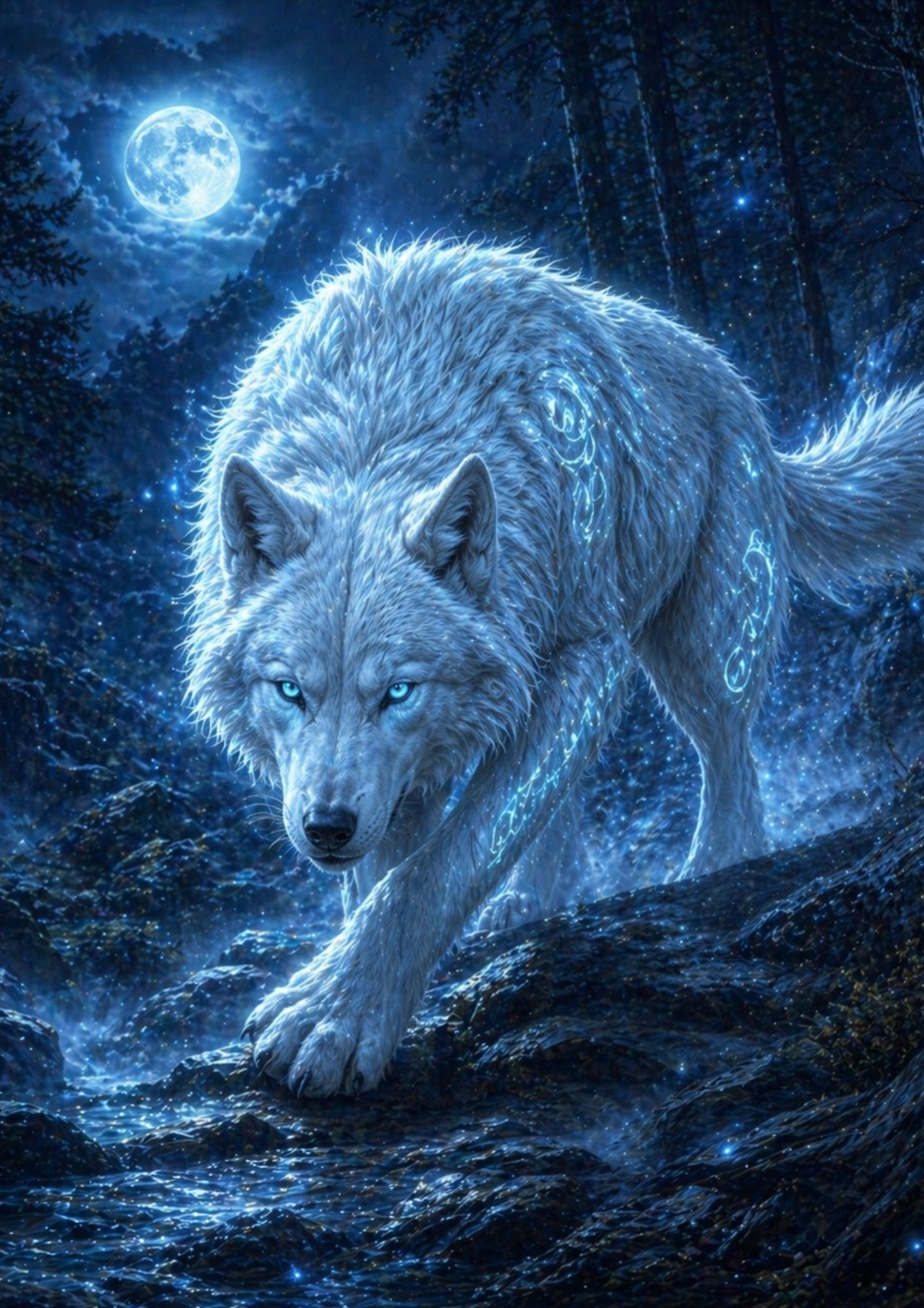 Rice Paper For Decoupage Wild Soul - Majestic Wolf Full  Cat. No.9343