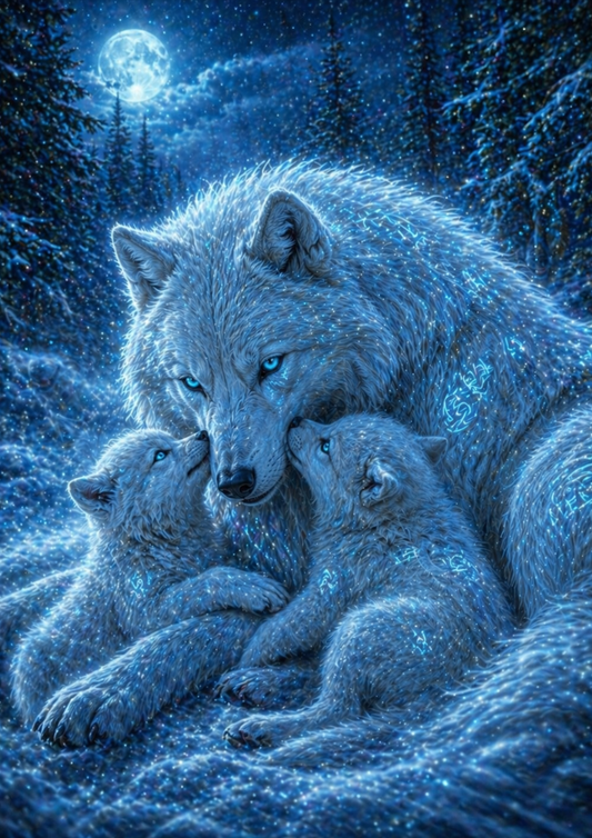 Rice Paper For Decoupage Wild Soul - Wolf Mother Full  Cat. No.9346