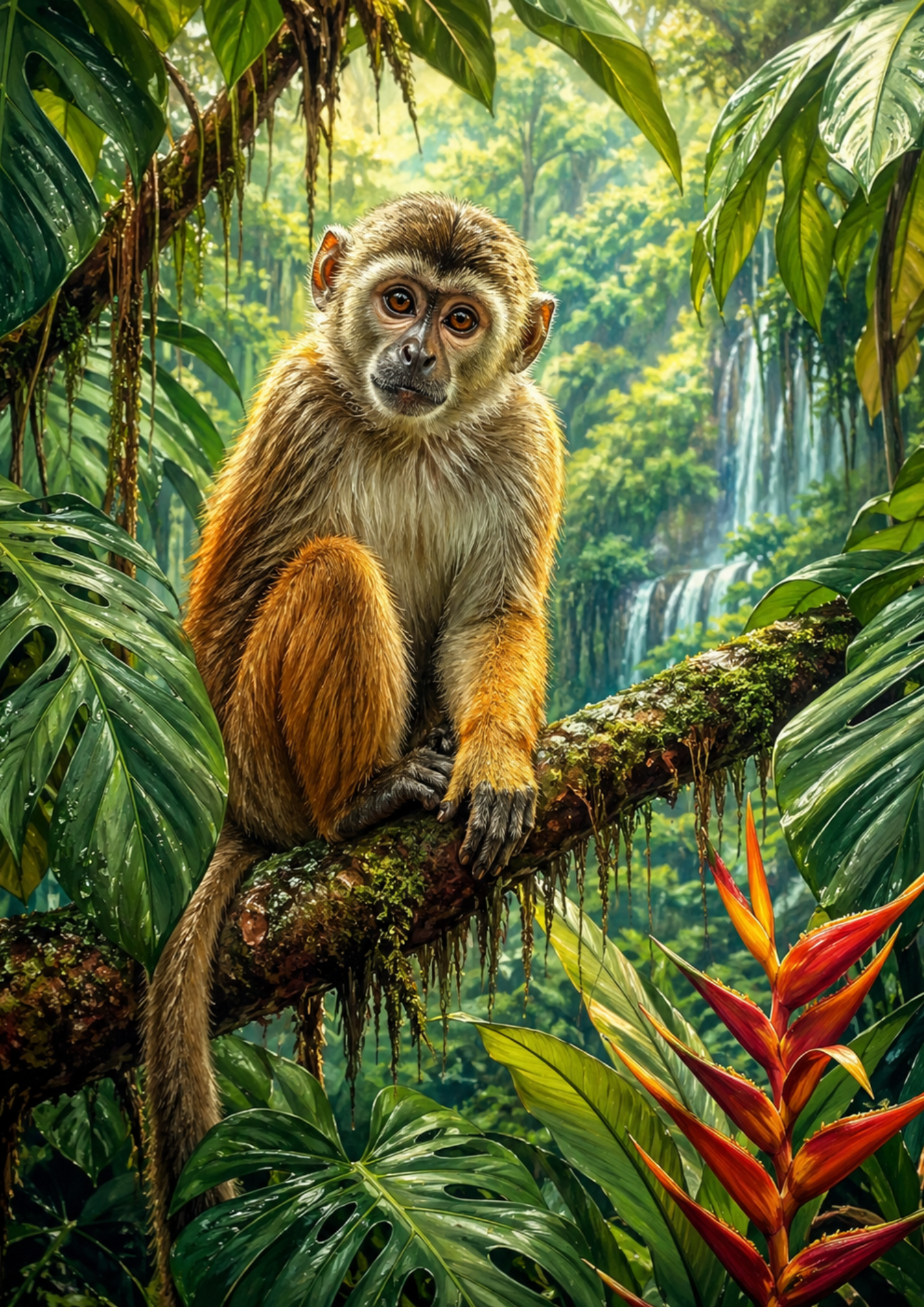Rice Paper For Decoupage  Monkey in the Jungle  Full  Cat. No. 9350