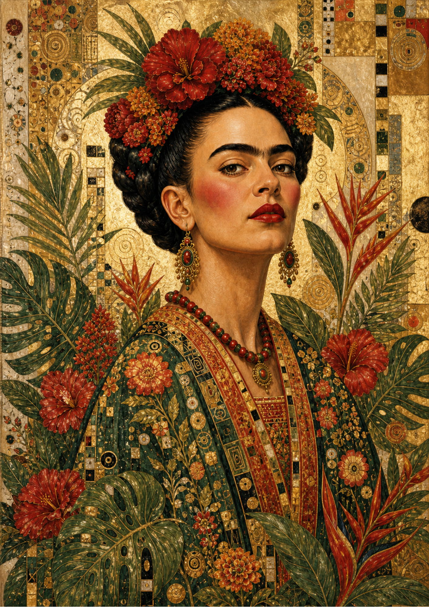 Rice Paper For Decoupage  Frida Cahlo Portrait II Full Cat. No. 9365