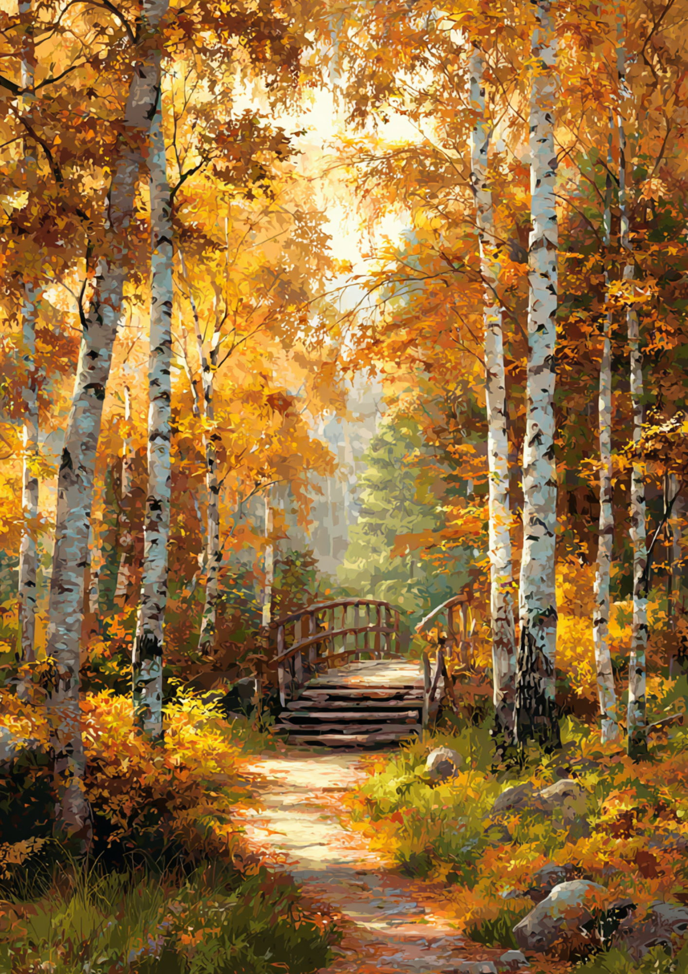 Rice Paper For Decoupage Autumn Forest Full  Cat. No. 9424