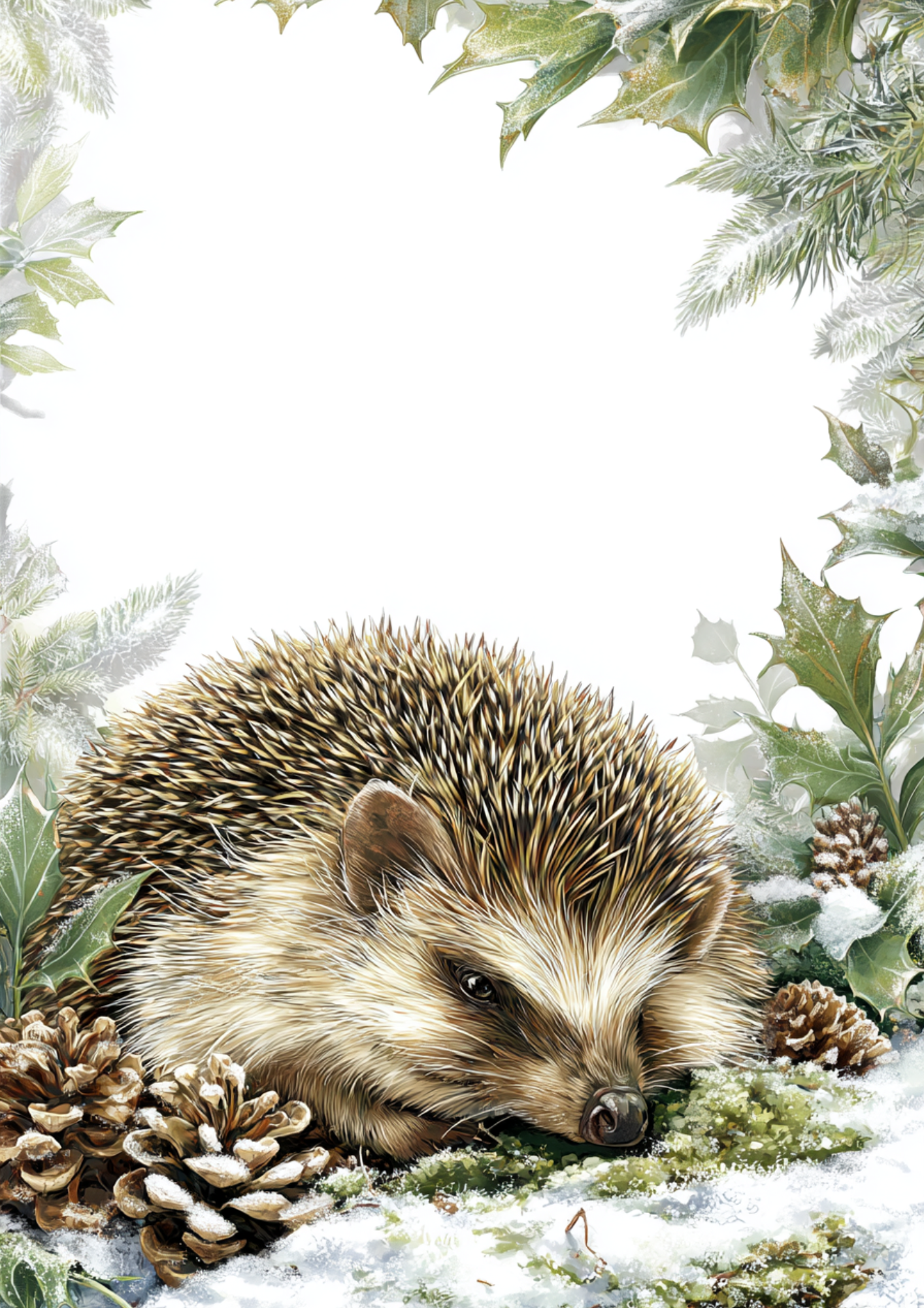 Rice Paper For Decoupage Cute Hedgehog Full  Cat. No. 9426