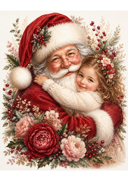 Rice Paper For Decoupage Hug from Santa Clause  Full Cat. No. 9472