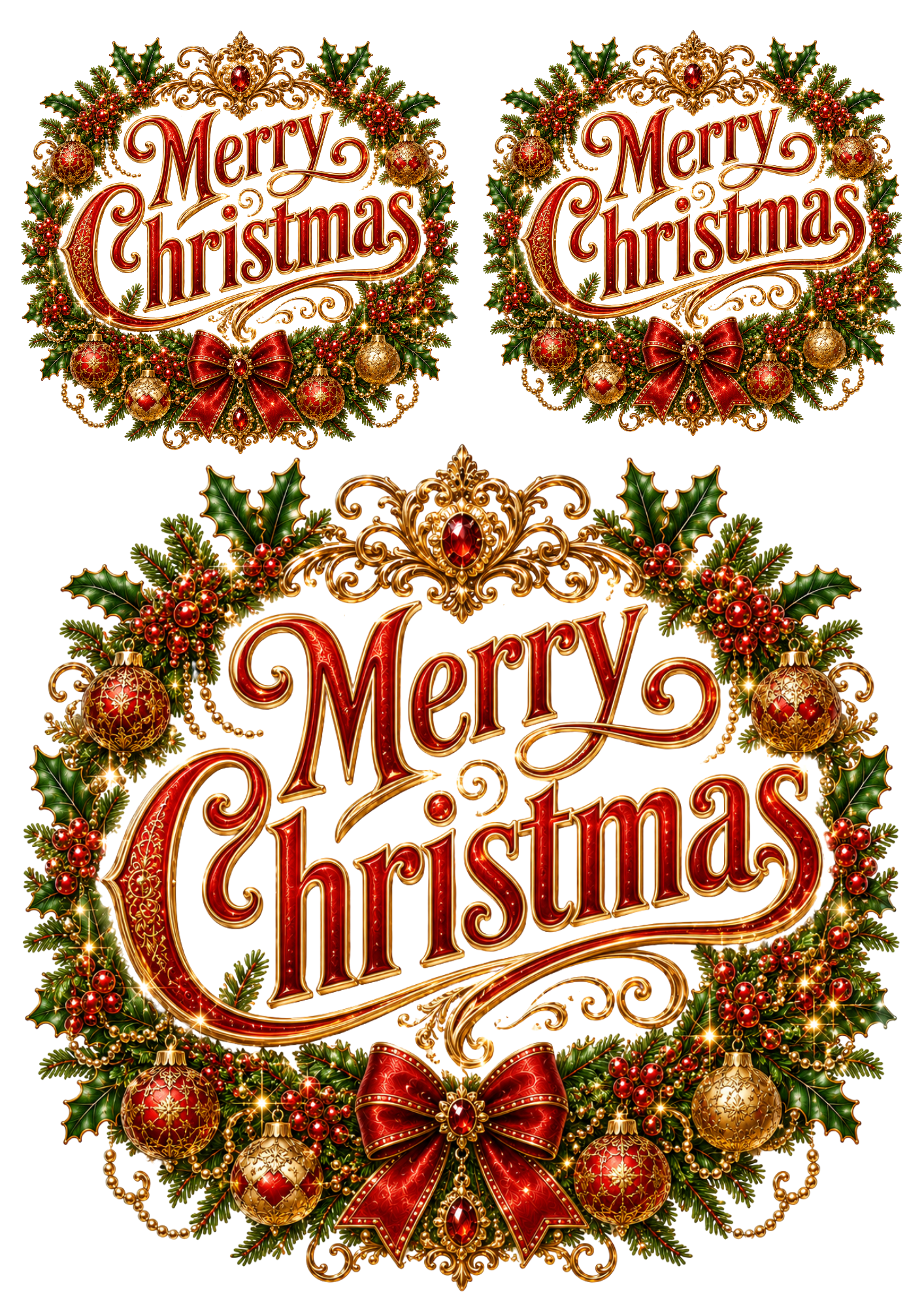 Rice Paper For Decoupage Sign -  Merry Christmas  Collage  Cat. No. 9498