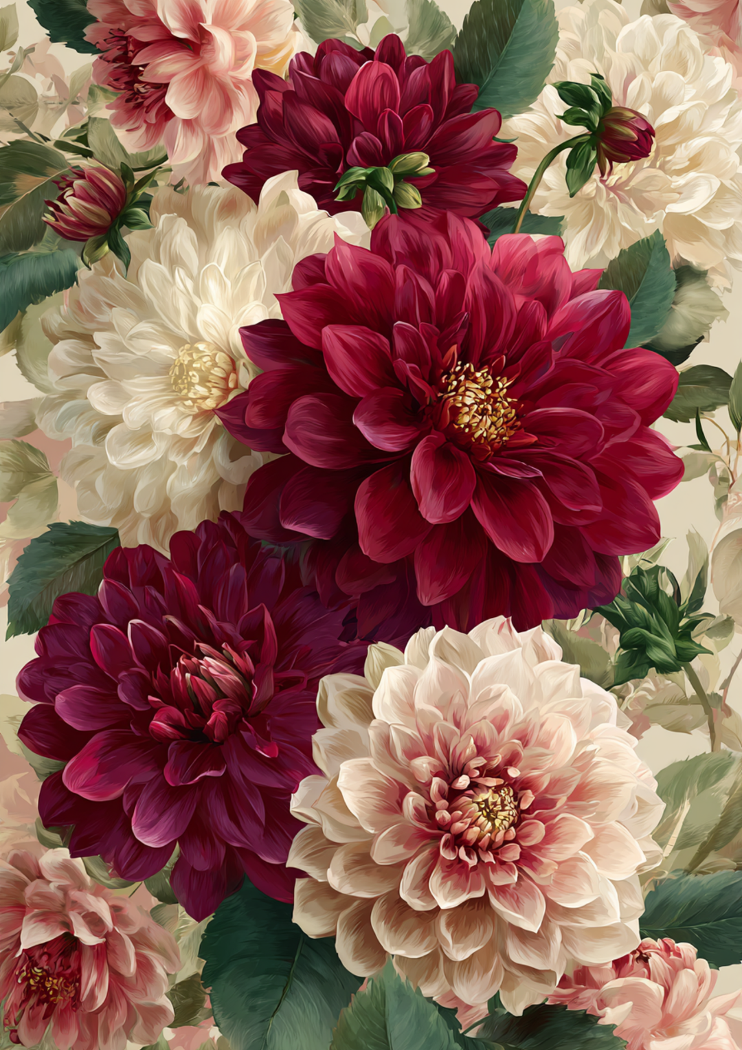 Reispapier für Decoupage, Blumenhintergrund, vollständig, Kat. Nr. 4809
