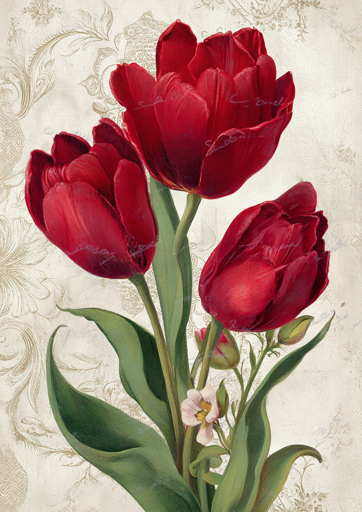 Reispapier für Decoupage, Blumenhintergrund, vollständig, Kat. Nr. 4809