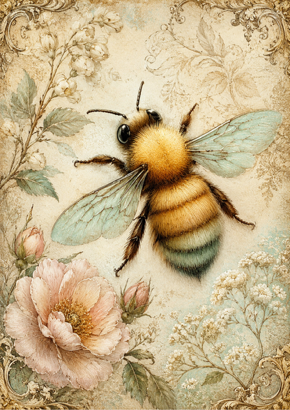 Reispapier für Decoupage, Blumenhintergrund, vollständig, Kat. Nr. 4809