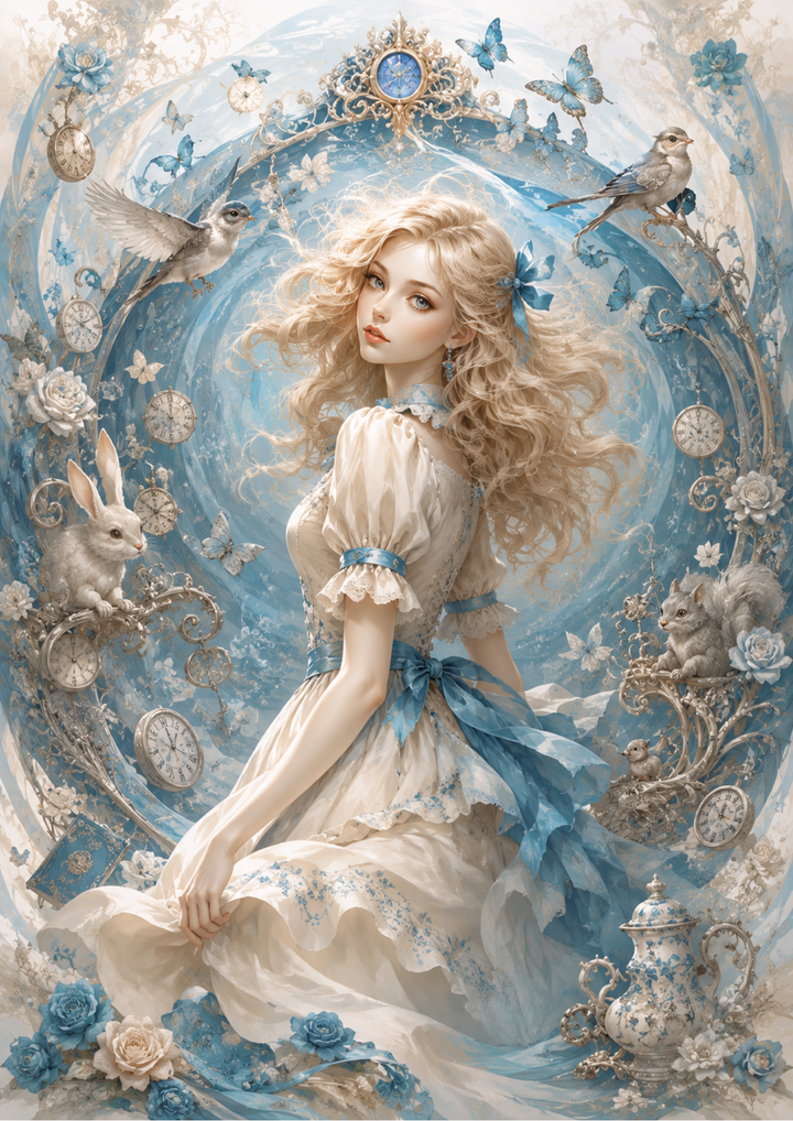 Rice Paper For Decoupage Alice in Wonderland  Full  Cat. No. 9592