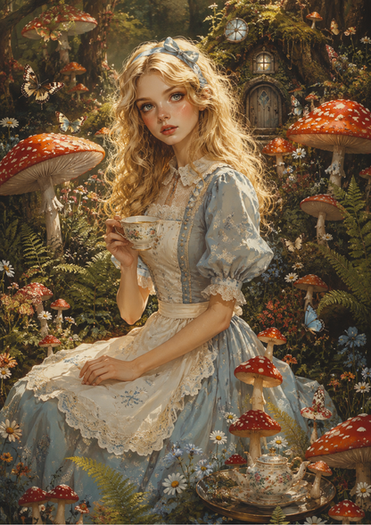 Rice Paper For Decoupage Alice Tea Time Full  Cat. No. 9596
