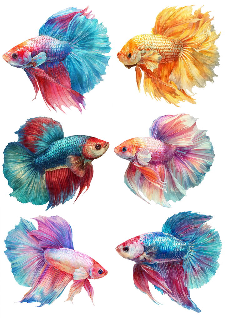Rice Paper For Decoupage Ocean Fish Collage  Cat. No. 9602