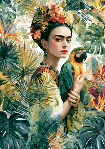 Rice Paper For Decoupage  Frida Kahlo Portrait  Full  Cat. No. 9637