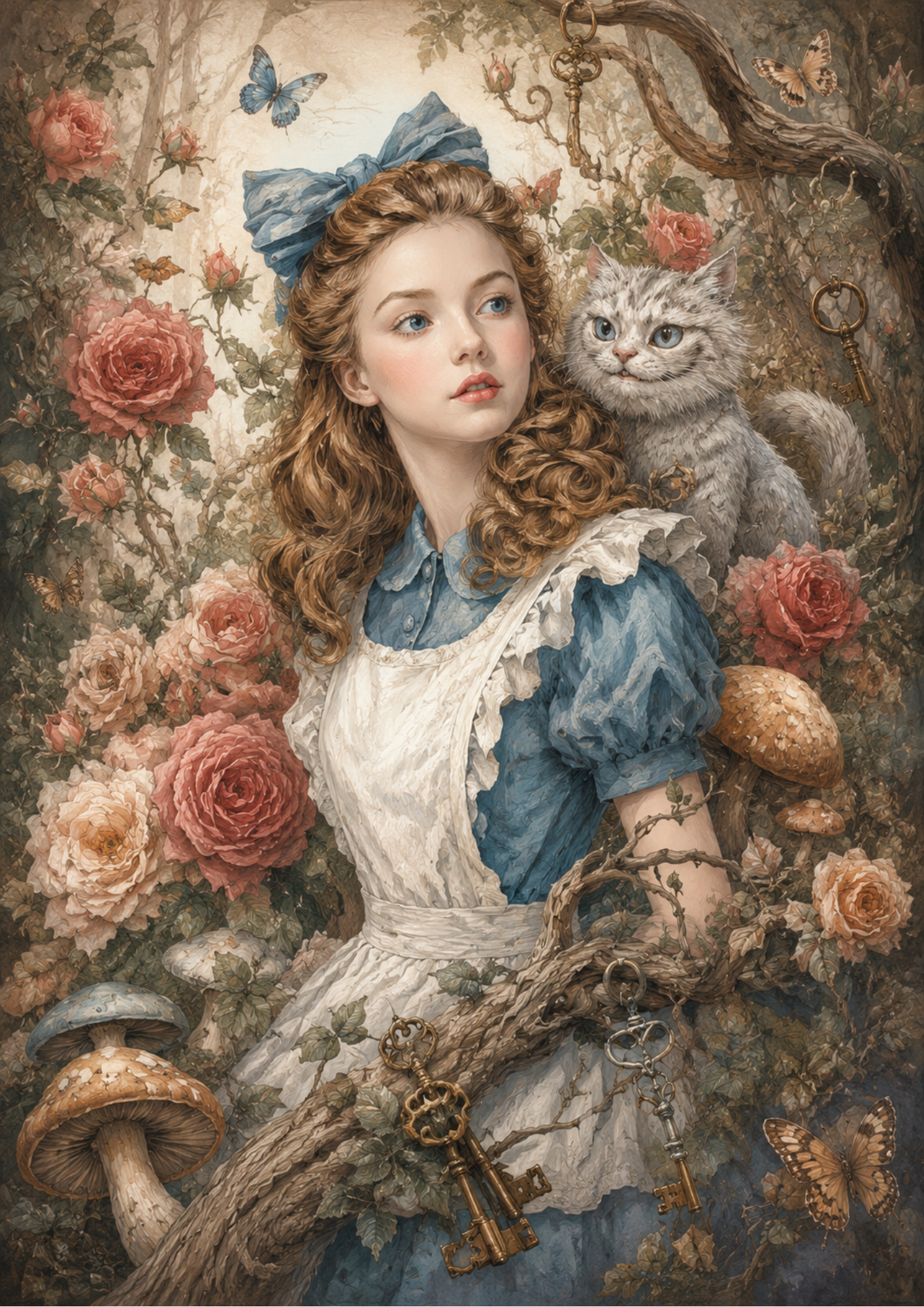 Rice Paper For Decoupage Alice in Wonderland Full  Cat. No. 9658