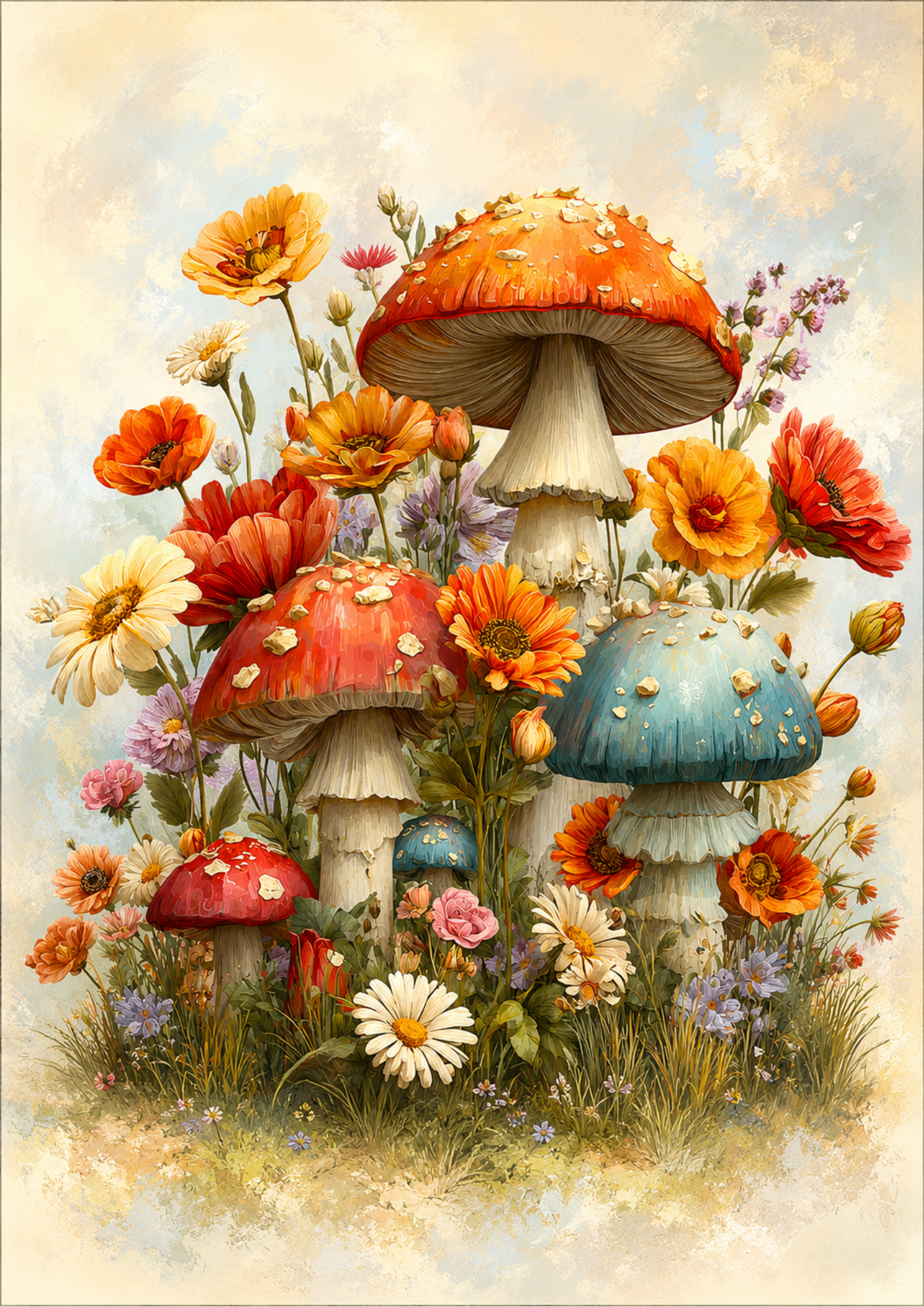 Reispapier für Decoupage, Blumenhintergrund, vollständig, Kat. Nr. 4809