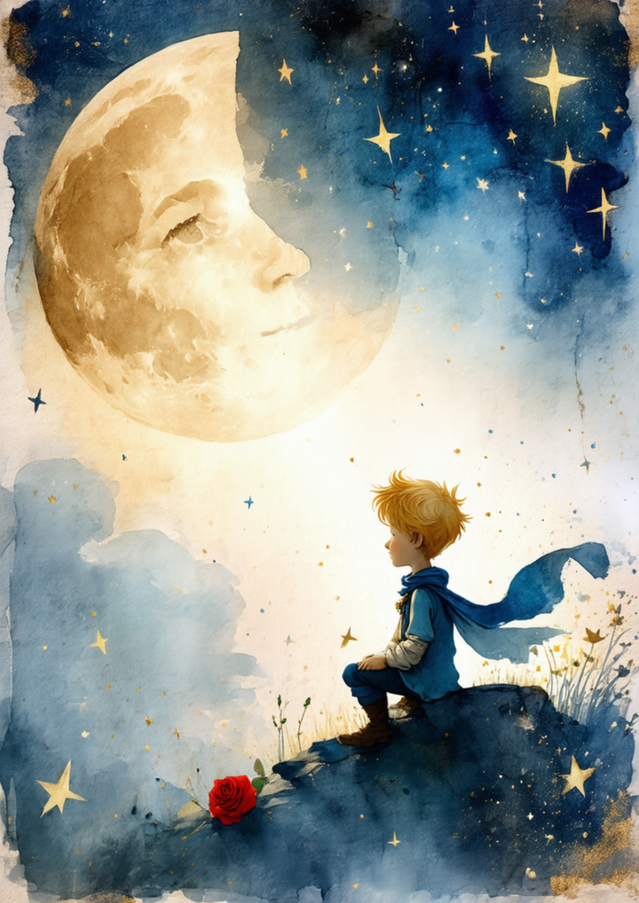 Rice Paper For Decoupage The Little Prince Scene Full  Cat. No. 9698