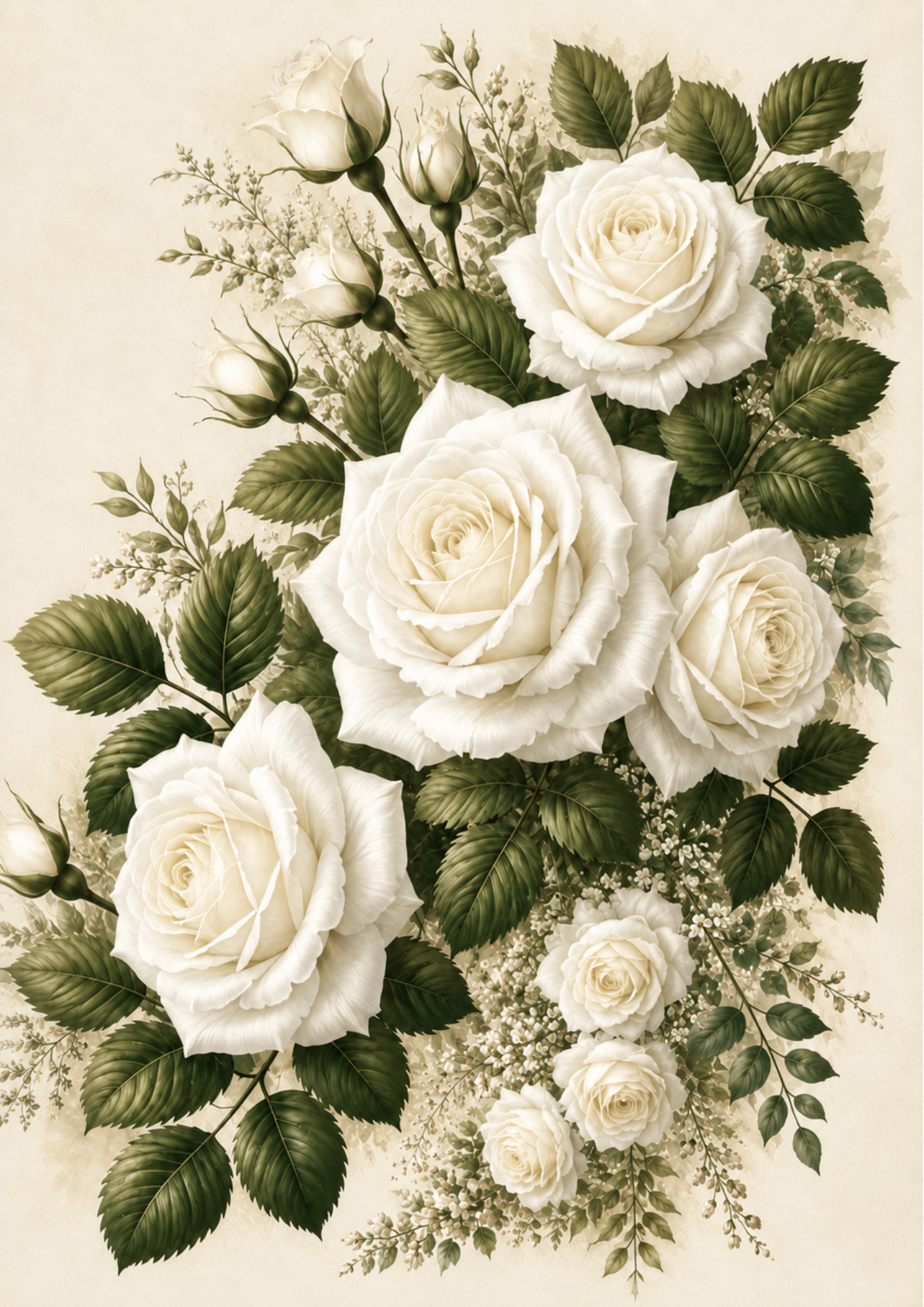 Reispapier für Decoupage, Blumenhintergrund, vollständig, Kat. Nr. 4809