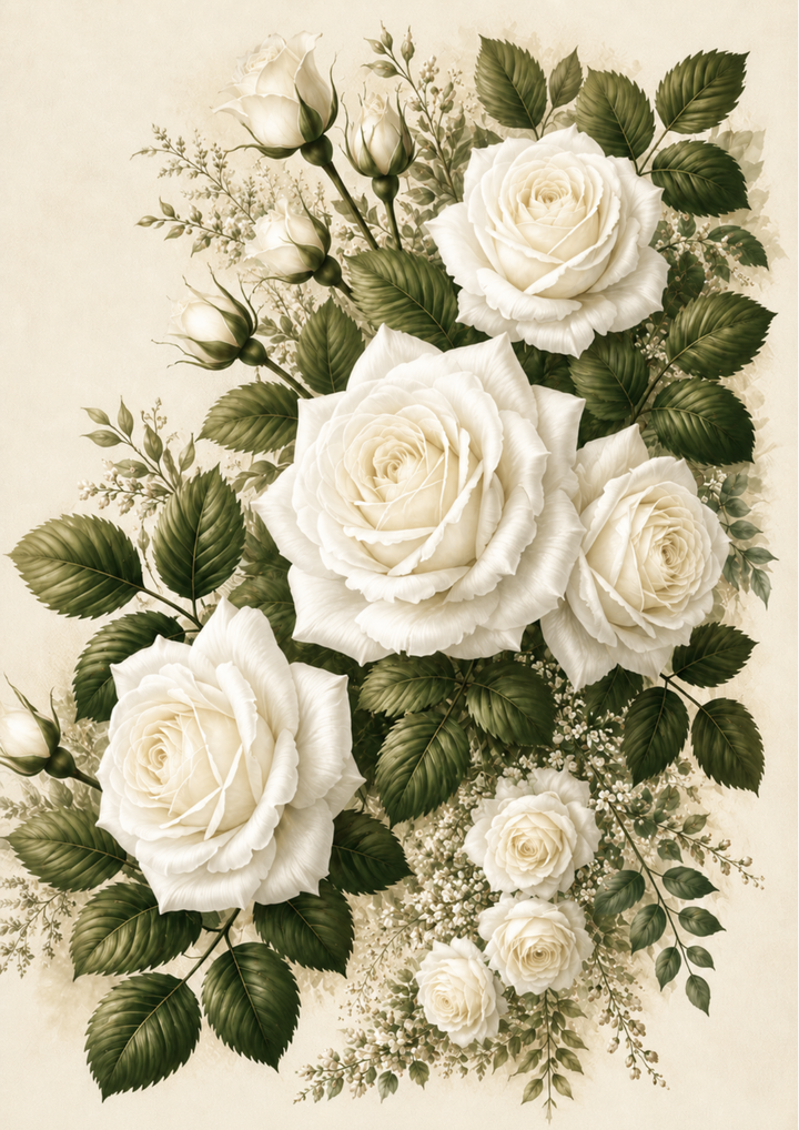 Reispapier für Decoupage, Blumenhintergrund, vollständig, Kat. Nr. 4809