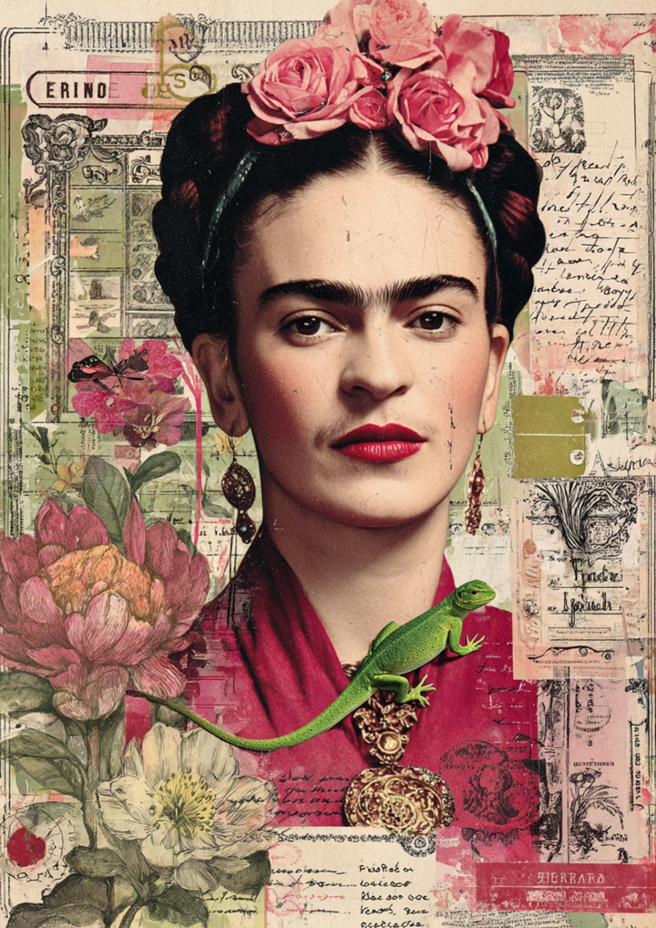 Rice Paper For Decoupage Frida Kahlo Portrait Full Cat. No. 9808