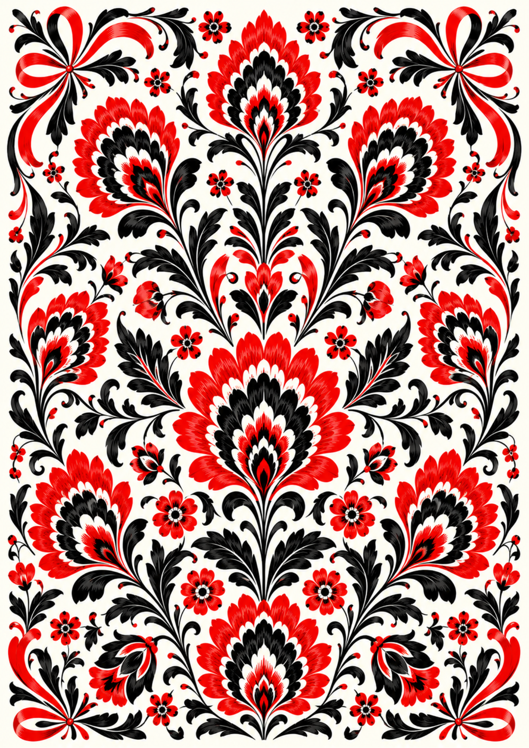 Rice Paper For Decoupage  Polish Folk Floral Pattern Full Cat. No. 9827