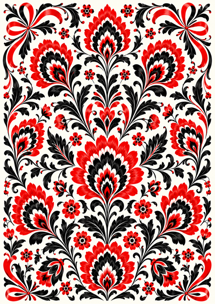 Rice Paper For Decoupage  Polish Folk Floral Pattern Full Cat. No. 9827