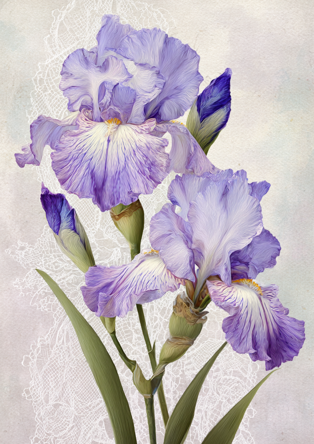Reispapier für Decoupage, Blumenhintergrund, vollständig, Kat. Nr. 4809